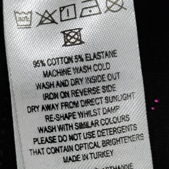 NWT French Connection Black Rallie Cotton Elastane Short Sleeve Crew Tee Size XS - Picture 6 of 11